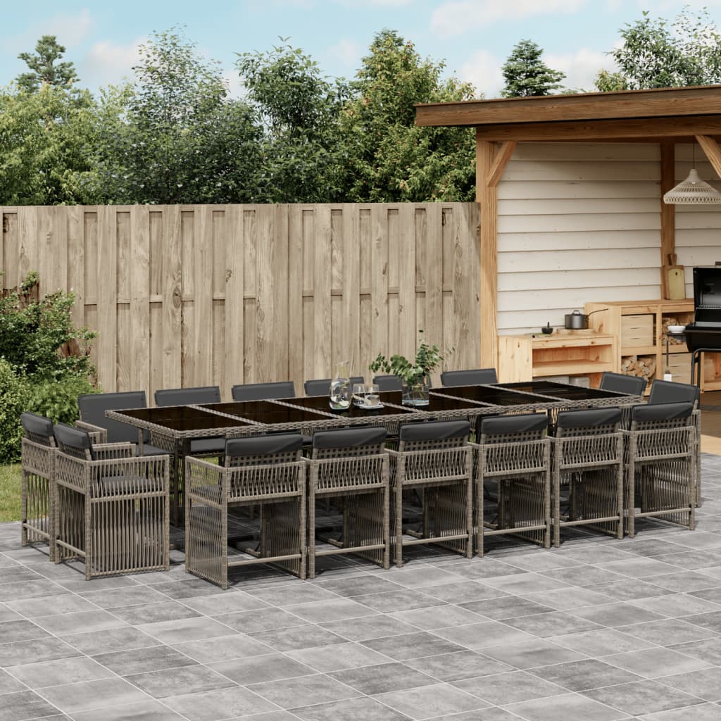 11-Delige Tuinset Met Kussens Poly Rattan