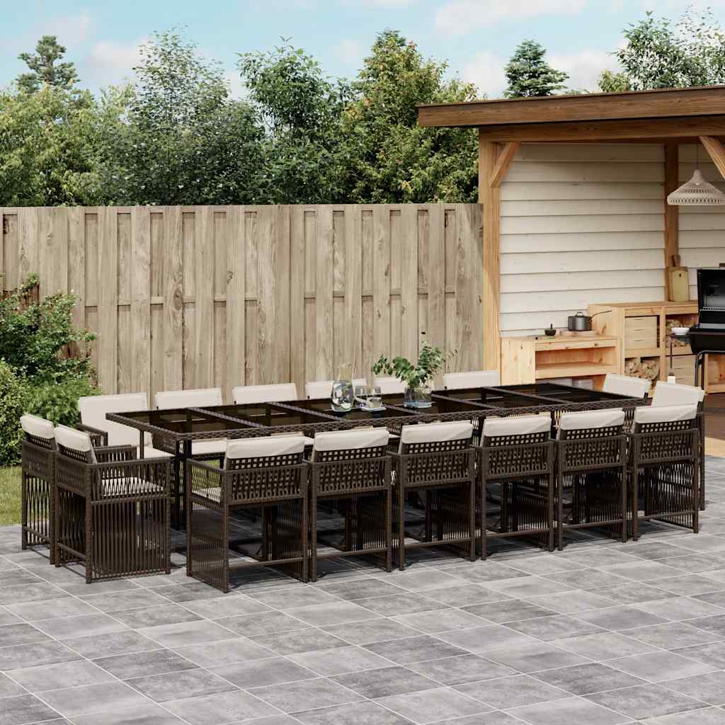 11-Delige Tuinset Met Kussens Poly Rattan