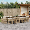 11-Delige Tuinset Met Kussens Poly Rattan