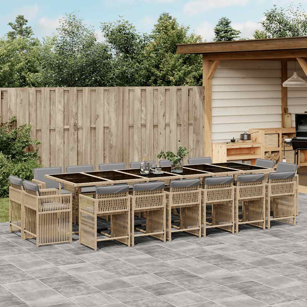 11-Delige Tuinset Met Kussens Poly Rattan