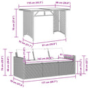 2-Delige Tuinset Met Kussens Poly Rattan