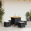 5-Delige Tuinset Met Kussens Poly Rattan
