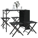 5-Delige Tuinset Inklapbaar Poly Rattan