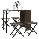 5-Delige Tuinset Inklapbaar Poly Rattan