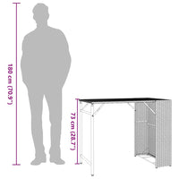 5-Delige Tuinset Inklapbaar Poly Rattan