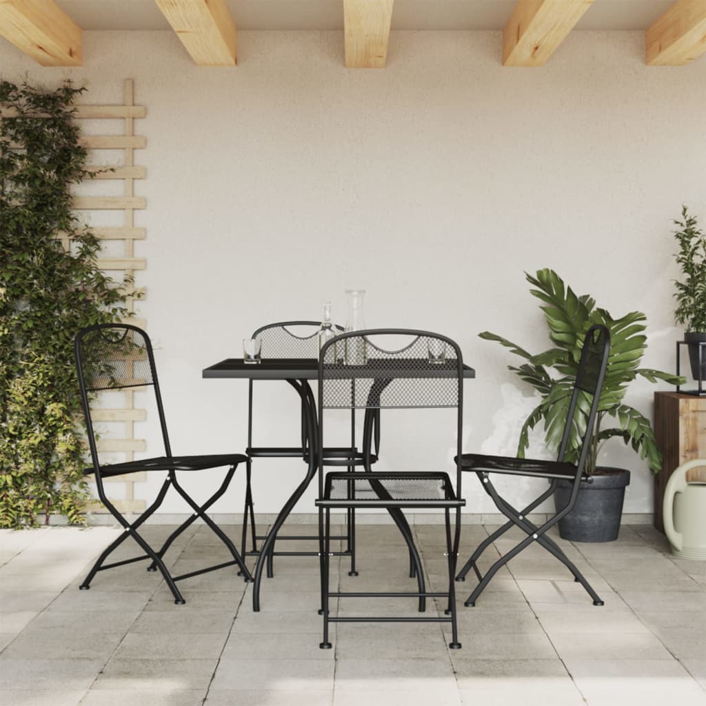 5-Delige Tuinset Metaalgaas Antracietkleurig