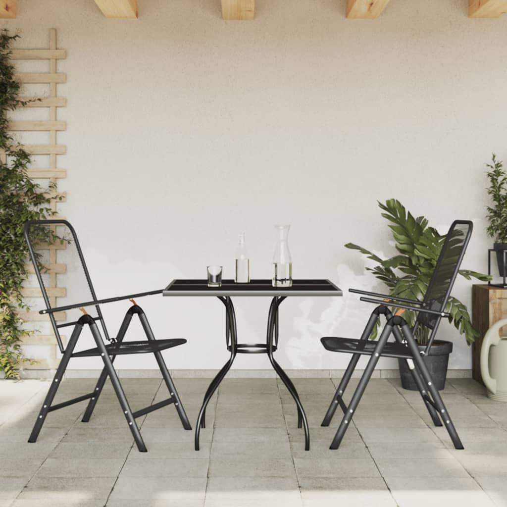 3-Delige Tuinset Metaal Gaas Antracietkleurig