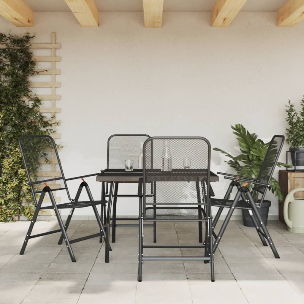 3-Delige Tuinset Metaal Gaas Antracietkleurig