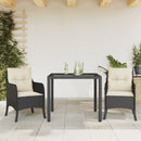 3-Delige Tuinset Met Kussens Poly Rattan
