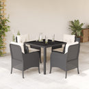 3-Delige Tuinset Met Kussens Poly Rattan