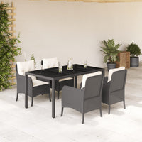 3-Delige Tuinset Met Kussens Poly Rattan