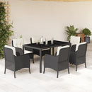 3-Delige Tuinset Met Kussens Poly Rattan