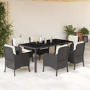 3-Delige Tuinset Met Kussens Poly Rattan