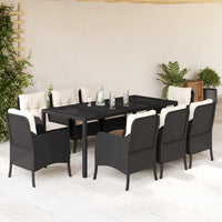 3-Delige Tuinset Met Kussens Poly Rattan