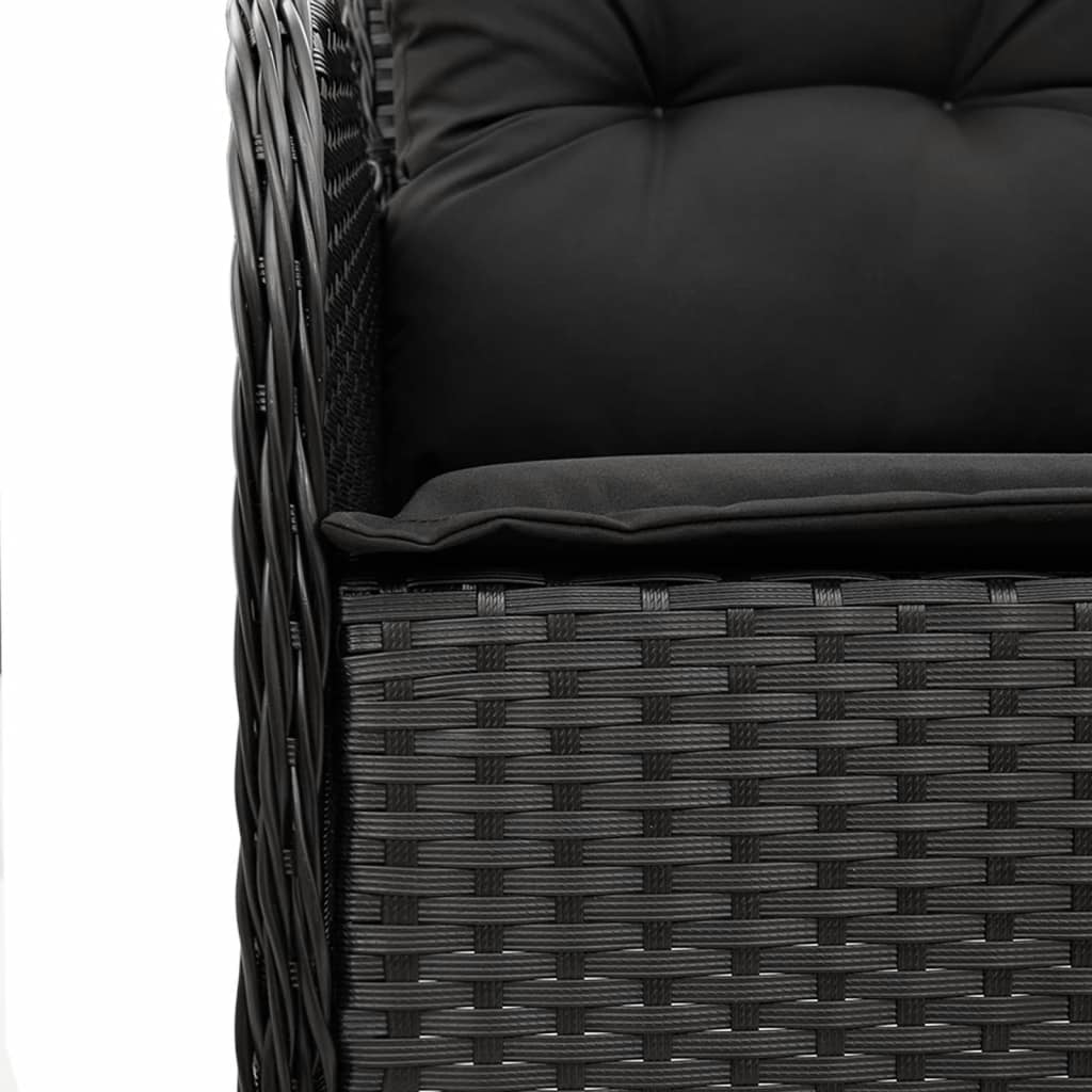 3-Delige Tuinset Met Kussens Poly Rattan