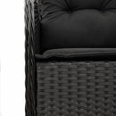 3-Delige Tuinset Met Kussens Poly Rattan