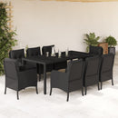 3-Delige Tuinset Met Kussens Poly Rattan