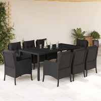 3-Delige Tuinset Met Kussens Poly Rattan