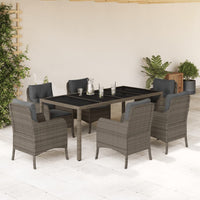 3-Delige Tuinset Met Kussens Poly Rattan