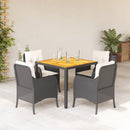 5-Delige Tuinset Met Kussens Poly Rattan