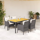 5-Delige Tuinset Met Kussens Poly Rattan