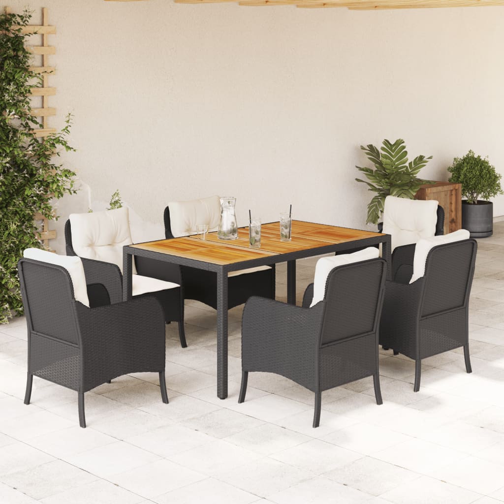 5-Delige Tuinset Met Kussens Poly Rattan