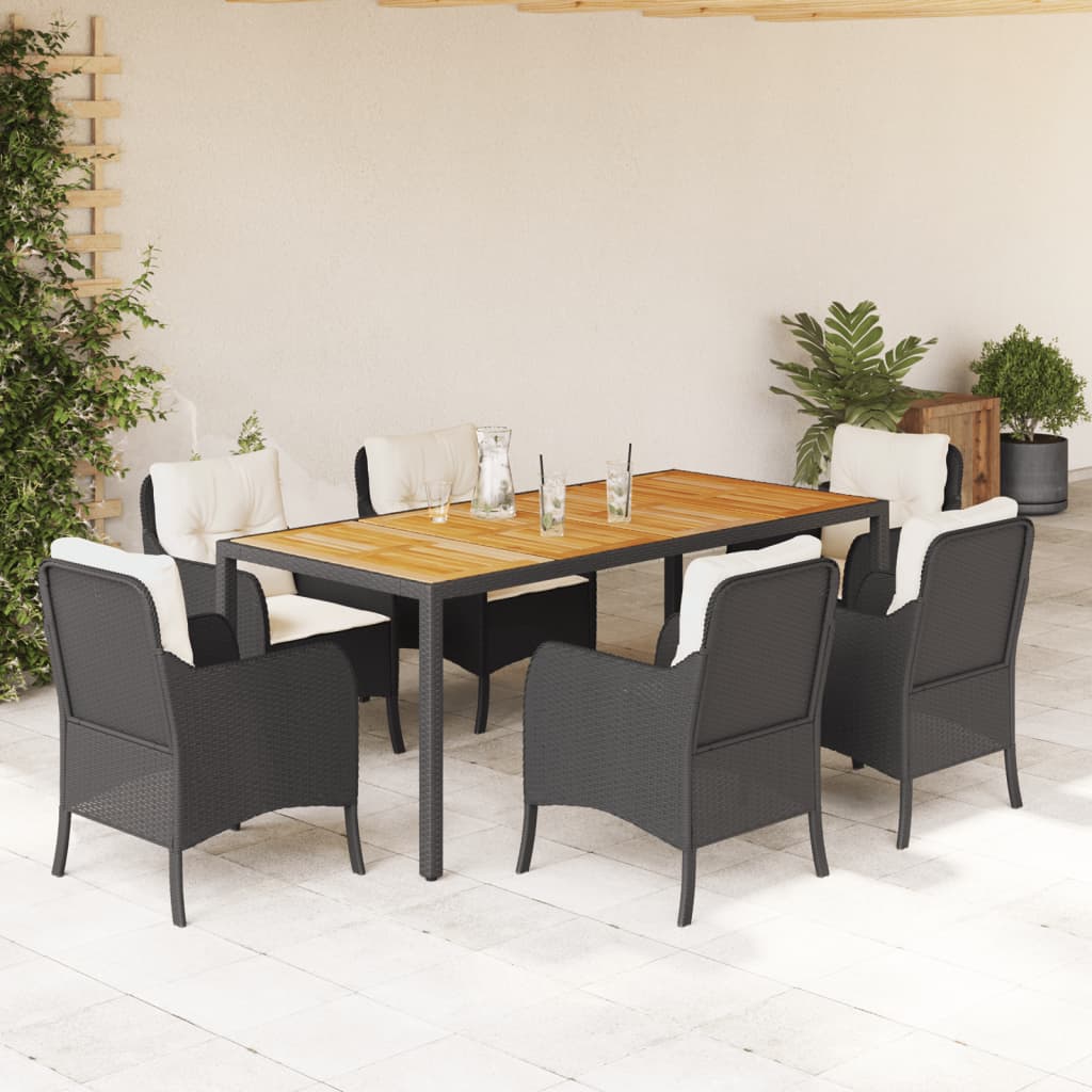 5-Delige Tuinset Met Kussens Poly Rattan