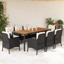 5-Delige Tuinset Met Kussens Poly Rattan
