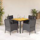 5-Delige Tuinset Met Kussens Poly Rattan