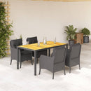 5-Delige Tuinset Met Kussens Poly Rattan