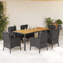 5-Delige Tuinset Met Kussens Poly Rattan