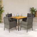 5-Delige Tuinset Met Kussens Poly Rattan