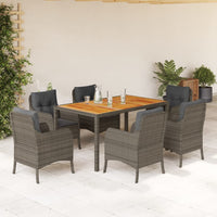 5-Delige Tuinset Met Kussens Poly Rattan