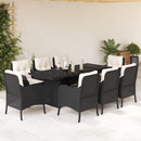 9-Delige Tuinset Met Kussens Poly Rattan