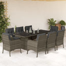 9-Delige Tuinset Met Kussens Poly Rattan