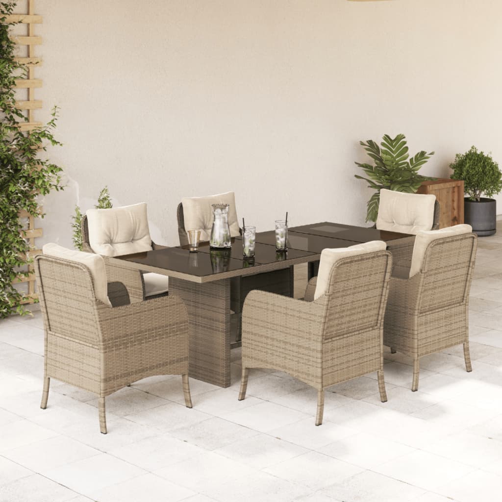 9-Delige Tuinset Met Kussens Poly Rattan