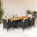 9-Delige Tuinset Met Kussens Poly Rattan