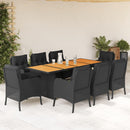 9-Delige Tuinset Met Kussens Poly Rattan