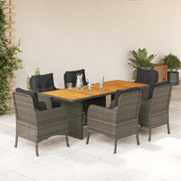 9-Delige Tuinset Met Kussens Poly Rattan