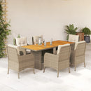 9-Delige Tuinset Met Kussens Poly Rattan