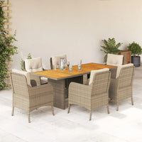 9-Delige Tuinset Met Kussens Poly Rattan