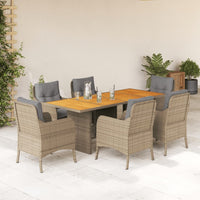 9-Delige Tuinset Met Kussens Poly Rattan