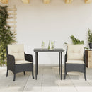 5-Delige Tuinset Met Kussens Poly Rattan Zwart