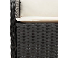 5-Delige Tuinset Met Kussens Poly Rattan Zwart
