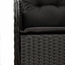 7-Delige Tuinset Met Kussens Poly Rattan Zwart