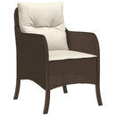 5-Delige Tuinset Met Kussens Poly Rattan Bruin