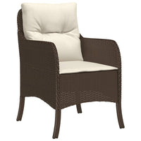 5-Delige Tuinset Met Kussens Poly Rattan Bruin