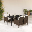 5-Delige Tuinset Met Kussens Poly Rattan Bruin