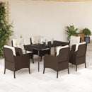 5-Delige Tuinset Met Kussens Poly Rattan Bruin