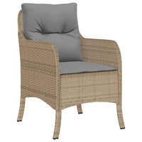 5-Delige Tuinset Met Kussens Poly Rattan Beige
